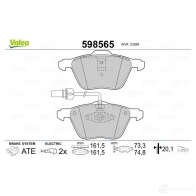 Тормозные колодки дисковые, комплект VALEO C9FK09 232 69 598565 233028 - Изображение 2