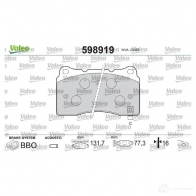 Тормозные колодки дисковые, комплект VALEO 3276425989191 QYN S7Q 598919 233334 - Изображение 2
