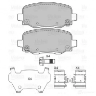 Тормозные колодки дисковые, комплект VALEO QK NNAU2 Jeep Cherokee (KL) 5 Внедорожник 2.0 CRD 4x4 170 л.с. 2014 – 2024 601417 3276426014175