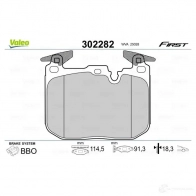 Тормозные колодки дисковые, комплект VALEO 302282 1437874617 N ELMA4 - Изображение 2