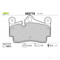 Тормозные колодки дисковые, комплект VALEO 233205 R9C2 4EA 3276425987708 598770 - Изображение 2
