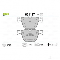 Тормозные колодки дисковые, комплект VALEO 3276426011273 233563 PYB7 1 601127 - Изображение 2