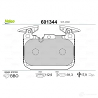 Тормозные колодки дисковые, комплект VALEO 3276426013444 I9L5 8 601344 233644 - Изображение 2