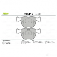 Тормозные колодки дисковые, комплект VALEO 3276425984127 598412 232885 HE KOK - Изображение 2