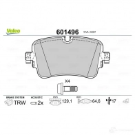 Тормозные колодки дисковые, комплект VALEO 601496 30NKJ N 3276426014960 233684 - Изображение 2