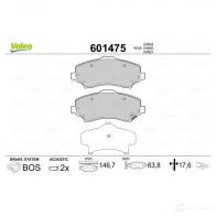 Тормозные колодки дисковые, комплект VALEO 601475 3276426014755 233669 X7L ZOI - Изображение 2
