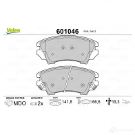 Тормозные колодки дисковые, комплект VALEO 04 UGH 601046 1206089824 3276426010467 - Изображение 2