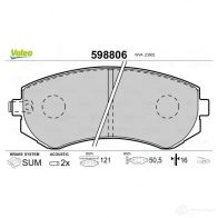 Тормозные колодки дисковые, комплект VALEO 70ZO EB 598806 3276425988064 233227 - Изображение 2