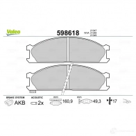 Тормозные колодки дисковые, комплект VALEO 21 347 598618 233073 CUR6JFF - Изображение 2