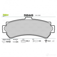 Тормозные колодки дисковые, комплект VALEO P536IHN 598449 2 3023 232922 - Изображение 2