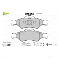 Тормозные колодки дисковые, комплект VALEO 2320 0 233026 KQ6K2 598563 - Изображение 2