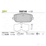 Тормозные колодки дисковые, комплект VALEO 233182 598746 C W3NZT5 3276425987463 - Изображение 2