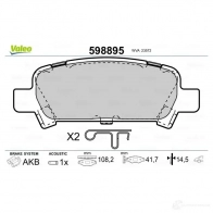 Тормозные колодки дисковые, комплект VALEO 3276425988958 9CN H67 233313 598895 - Изображение 2