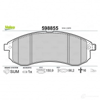 Тормозные колодки дисковые, комплект VALEO 598855 3276425988552 R OFAK0M 233275 - Изображение 2