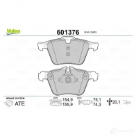 Тормозные колодки дисковые, комплект VALEO 3276426013765 1206092118 601376 B DBBUH - Изображение 2