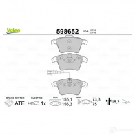 Тормозные колодки дисковые, комплект VALEO XCDOIH 233105 598652 2 3746 - Изображение 2