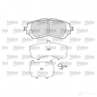 Тормозные колодки дисковые, комплект VALEO 1437875765 601668 KUV XR6C
