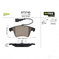 Тормозные колодки дисковые, комплект VALEO E4WWPE 245423 873746 2374 6 - Изображение 2