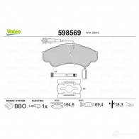 Тормозные колодки дисковые, комплект VALEO SJMPG7W 233031 2 3919 598569 - Изображение 2