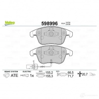 Тормозные колодки дисковые, комплект VALEO 3276425989962 233372 M0EJW 78 598996 - Изображение 2