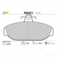 Тормозные колодки дисковые, комплект VALEO 232752 20 740 O17G7C 598221 - Изображение 2