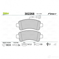Тормозные колодки дисковые, комплект VALEO 1437874014 OPAK2A B 302268 - Изображение 2