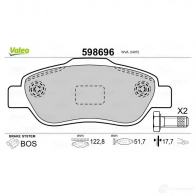 Тормозные колодки дисковые, комплект VALEO 3276425986961 EB6JAW 7 598696 233141 - Изображение 2