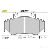 Тормозные колодки дисковые, комплект VALEO 2123 3 232774 G29624 598257 - Изображение 2