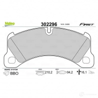 Тормозные колодки дисковые, комплект VALEO 302296 1437877453 SS KPHD - Изображение 2
