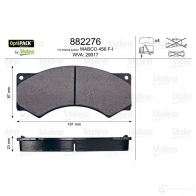 Тормозные колодки дисковые, комплект VALEO 882276 PZCN4 290 17 1193429111