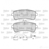 Тормозные колодки дисковые, комплект VALEO 601666 Mercedes C-Class (A205) 4 Кабриолет 4.0 AMG C 63 (2086) 476 л.с. 2016 – 2024 TGG 1D