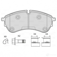 Тормозные колодки дисковые, комплект VALEO Volkswagen Crafter (SY, SX) 2 Фургон 2.0 TDI RWD 140 л.с. 2017 – 2025 601762 4OFNK 5