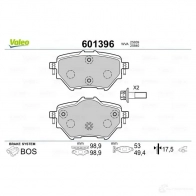 Тормозные колодки дисковые, комплект VALEO Z BCO2HM 601396 3276426013963 1206092384 - Изображение 2