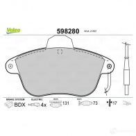 Тормозные колодки дисковые, комплект VALEO DAO1L8 598280 2150 7 232787 - Изображение 2