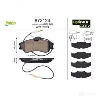 Тормозные колодки дисковые, комплект VALEO 23125 23 124 872124 245338 - Изображение 2