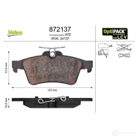 Тормозные колодки дисковые, комплект VALEO 872137 245339 CNV34 2 4137 - Изображение 2
