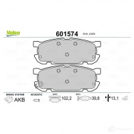 Тормозные колодки дисковые, комплект VALEO 1206093650 601574 3276426015745 SVU 568M - Изображение 2
