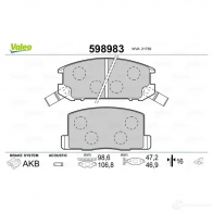 Тормозные колодки, комплект VALEO 1206087750 3276425989832 JW VHV 598983 - Изображение 2