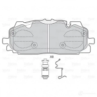 Тормозные колодки дисковые, комплект VALEO Audi A4 (B9) 5 Универсал 2.0 Tfsi G Tron 170 л.с. 2016 – 2024 601595 3276426015950 1K4OX N