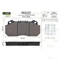 Тормозные колодки дисковые, комплект VALEO 2 9090 D4FLJJ 882225 245452 - Изображение 7