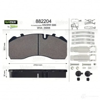 Тормозные колодки дисковые, комплект VALEO 245431 FD1O80 882204 2 9095 - Изображение 4