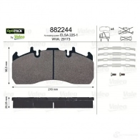 Тормозные колодки дисковые, комплект VALEO 882244 2917 3 245471 ARV5JW - Изображение 4