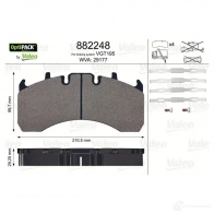 Тормозные колодки дисковые, комплект VALEO 882248 245475 2917 7 13JBMXP - Изображение 4