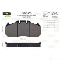 Тормозные колодки дисковые, комплект VALEO 2913 1 245453 882226 M30JUB - Изображение 4