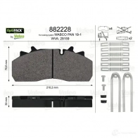 Тормозные колодки дисковые, комплект VALEO 5NYW1Z7 882228 245455 2 9159 - Изображение 5