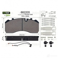 Тормозные колодки дисковые, комплект VALEO 9AJP9K7 882205 2 9095 245432 - Изображение 4