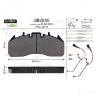 Тормозные колодки дисковые, комплект VALEO 882245 QUN0L 2917 4 245472 - Изображение 4