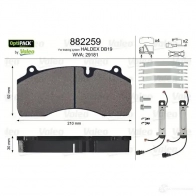 Тормозные колодки дисковые, комплект VALEO 245483 V0GYV 882259 29 181 - Изображение 3