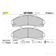 Тормозные колодки дисковые, комплект VALEO 3276423019067 301906 26 8H8Q 223715 - Изображение 2