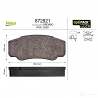 Тормозные колодки дисковые, комплект VALEO 872921 245405 239 21 NLFU47Y - Изображение 3